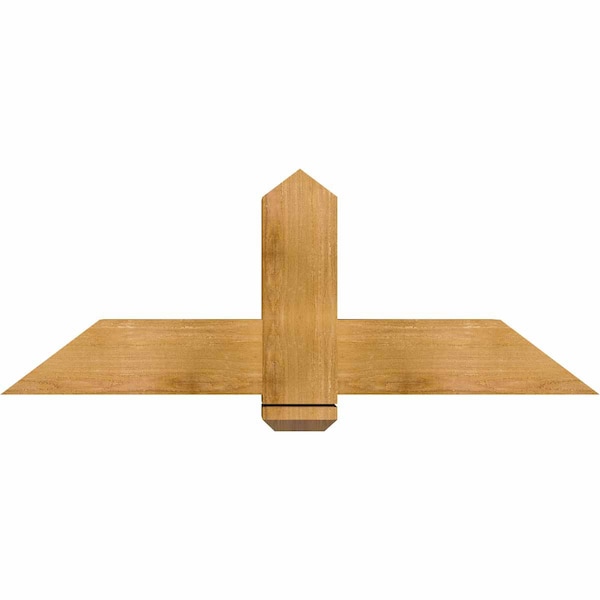 Ekena Millwork Eugene Rough Sawn Timber Gable Bracket, Western Red Cedar, 48"W x 18"H x 6"D x 6"F, 9/12 Pitch GBW048X18X0606EUG00RWR - main